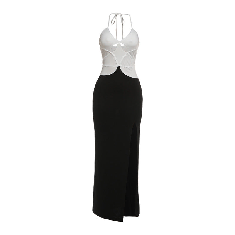 Damen Elegantes Maxikleid mit tiefem V-Ausschnitt und raffinierten Cut-Out-Details R&B