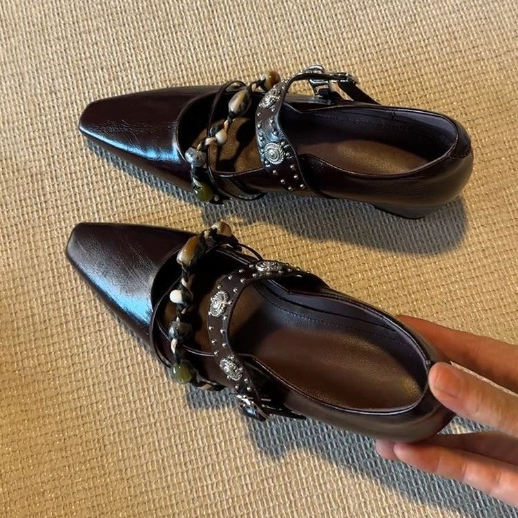 Damen elegante Quasten-Slipper R&B
