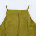 Damen Maxikleid mit schwingendem Saum und dekorativem Gürtel R&B
