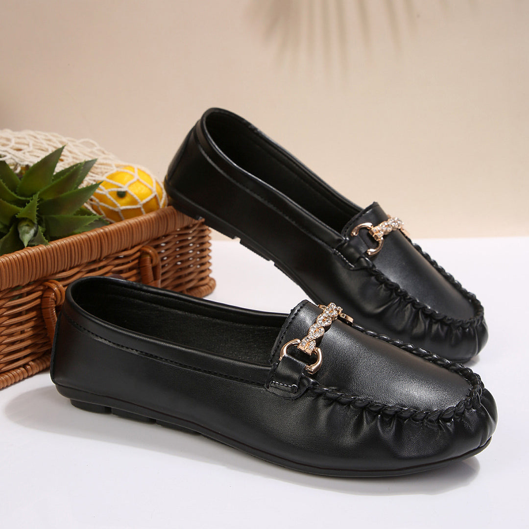 Damen Mokassins mit dekorativem Schmuckdetail R&B