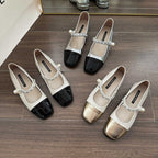 Damen elegante Mary Jane Ballerinas mit dekorativer Schnalle R&B
