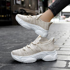 Damen Sportliche Sneaker mit elastischem Halt und atmungsaktiver Oberflächenstruktur R&B