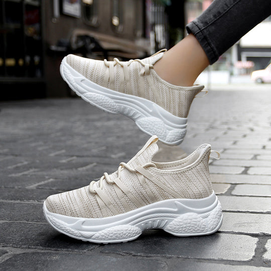 Damen Sportliche Sneaker mit elastischem Halt und atmungsaktiver Oberflächenstruktur R&B