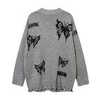 Damen Strickjacke mit kreativem Schmetterlingsdesign und lässigem Schnitt R&B