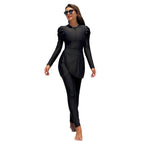 Damen Modischer Beachwear-Anzug mit Kapuze R&B