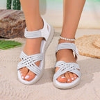 Damen Freizeit-Sandalen mit Fußbett und breiten Riemen R&B