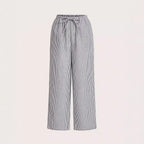 Damen Weite Sommerhose mit komfortablem Gummibund und Streifenmuster R&B
