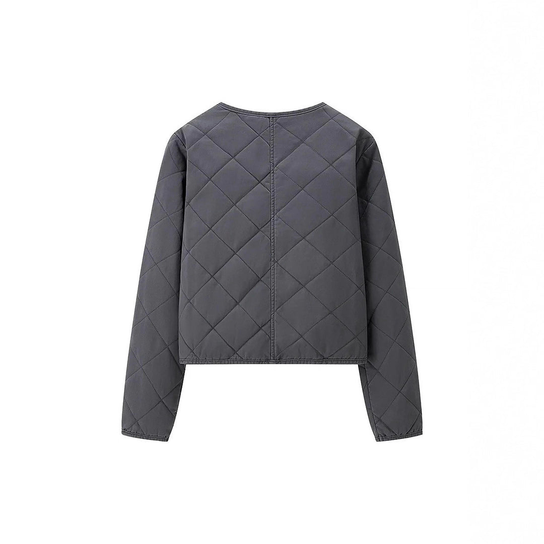 Damen gesteppte Übergangsjacke mit praktischen Taschen und elegantem Stehkragen R&B