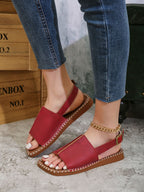 Damen Modische Riemensandalen mit eleganter Schnallenverzierung und gepolsterter Fußbettung R&B