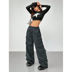 Damen Cargo-Hose mit weitem Schnitt und praktischen Taschen R&B