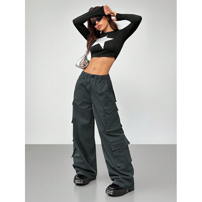 Damen Cargo-Hose mit weitem Schnitt und praktischen Taschen R&B