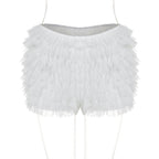 Damen Verspielte Rüschenshorts R&B