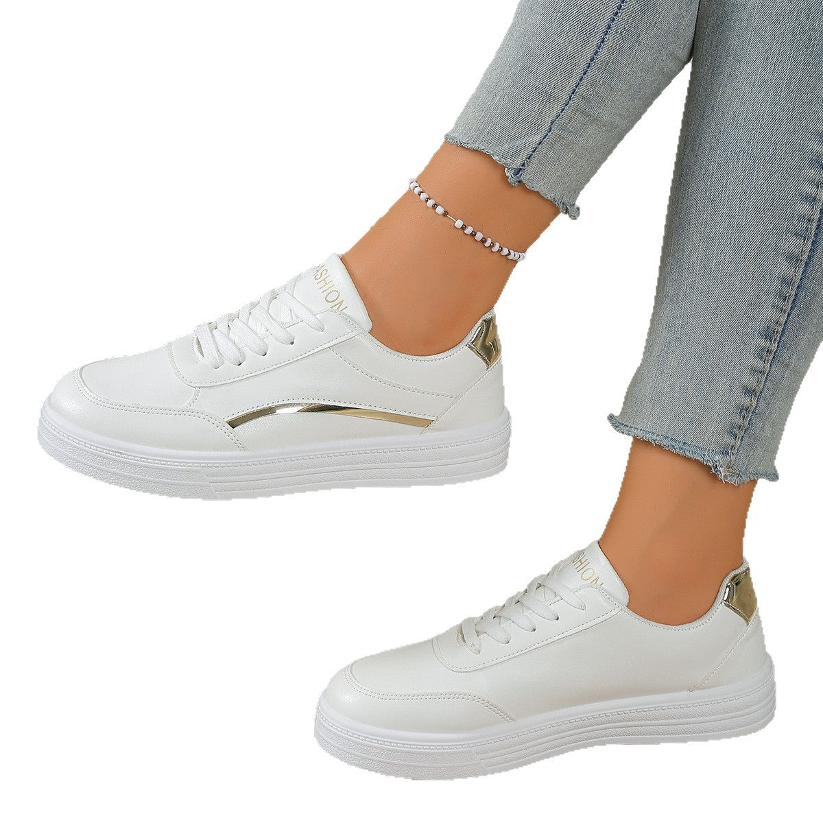 DamenModische Sneakers mit glänzenden Akzenten und komfortabler Sohle R&B