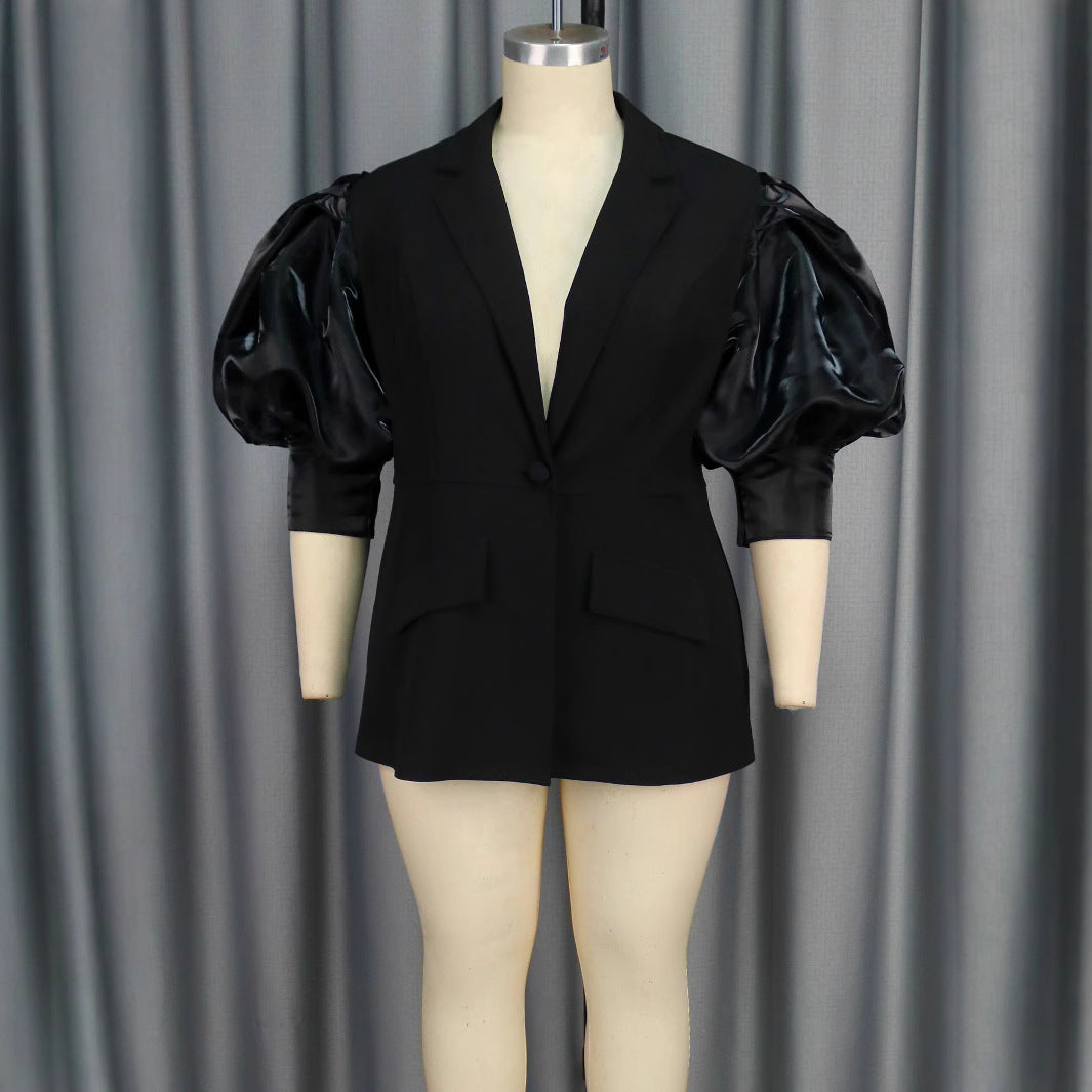 Damen Blazer mit voluminösen Puffärmeln R&B