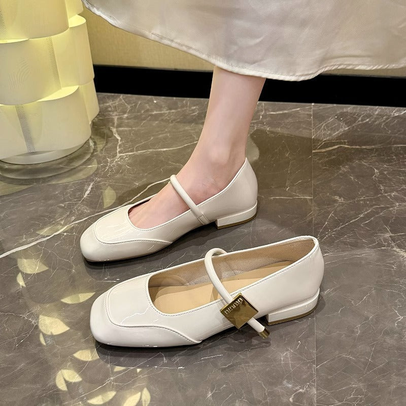 Damen Ballerinas mit elegantem Fesselriemen R&B