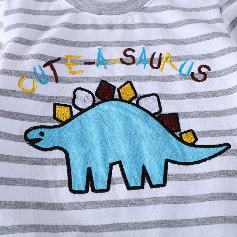 Jungen T-Shirt mit niedlichem Dinosauriermotiv R&B