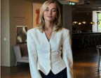 Damen modische Blazerjacke mit tailliertem Schnitt und eleganten Details R&B
