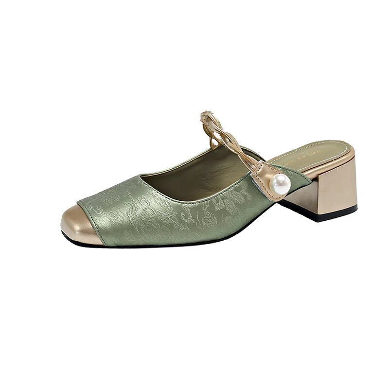 Damen Elegante Slingback-Pumps mit geschwungenem Design und luxuriösen Akzenten R&B