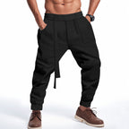 Herren lässige Freizeithose mit elastischem Bund und praktischen Taschen R&B