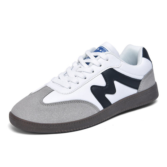 Unisex nan urbaner Tennis-Sneaker mit Veloursleder-Overlays gepolstertem Fersenkragen und vulkanisierter Gummisohle R&B