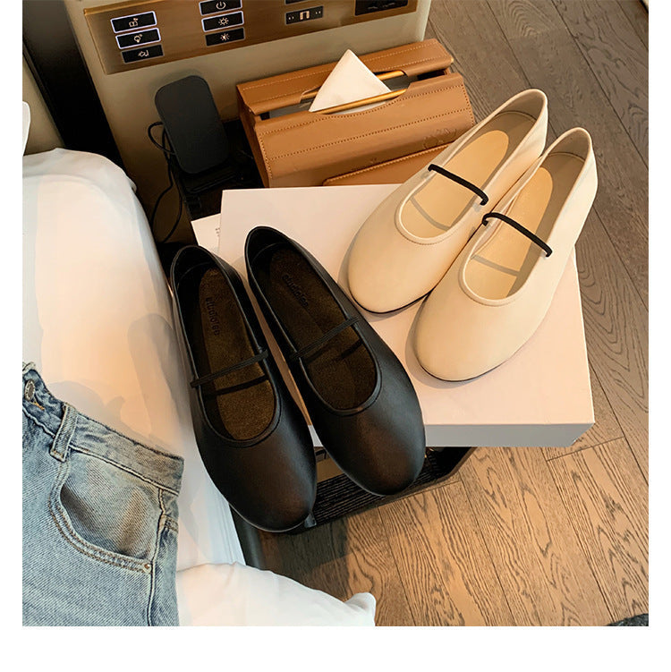 Damen elegante Ballerinas mit modischem Riemchendesign R&B
