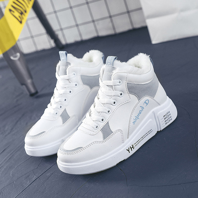 Damen hohe Sneaker mit warmem Innenfutter und rutschfester Sohle R&B