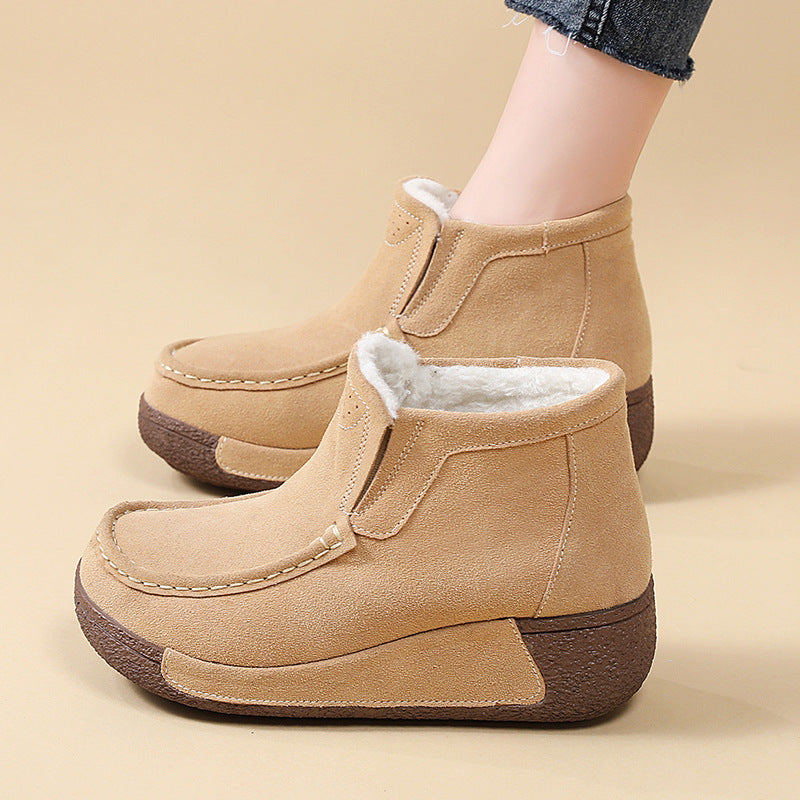 Damen Komfortable Warmgefütterte Stiefeletten mit rutschfester Sohle R&B