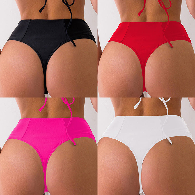 Damen Hoch geschnittene Bikini-Hose mit figurformendem Schnitt und seitlichen BindR&Bändern R&B