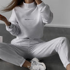 Damen Oversized Sweatshirt und Jogginghose Set R&B