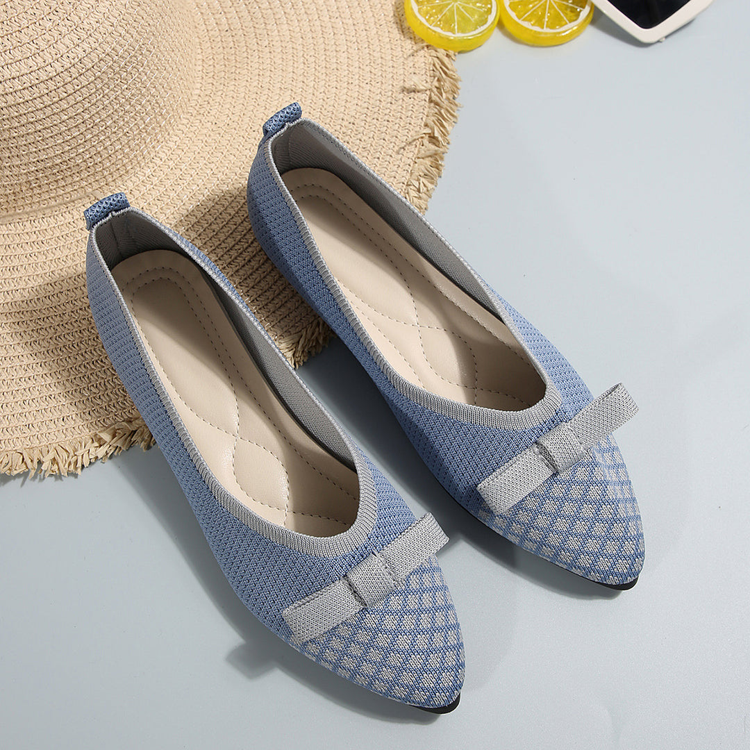Damen spitze Ballerinas mit dekorativem Schleifen-Detail R&B