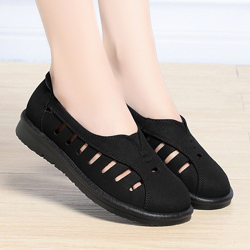 Damen Atmungsaktive Slip-On Ballerinas mit angenehm flexiblem Fußbett R&B