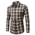 Herren kariertes Langarmhemd aus weichem Flanell R&B