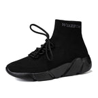Damen Hochgeschnittene Sport Sneakers mit elastischem Strick-Obermaterial