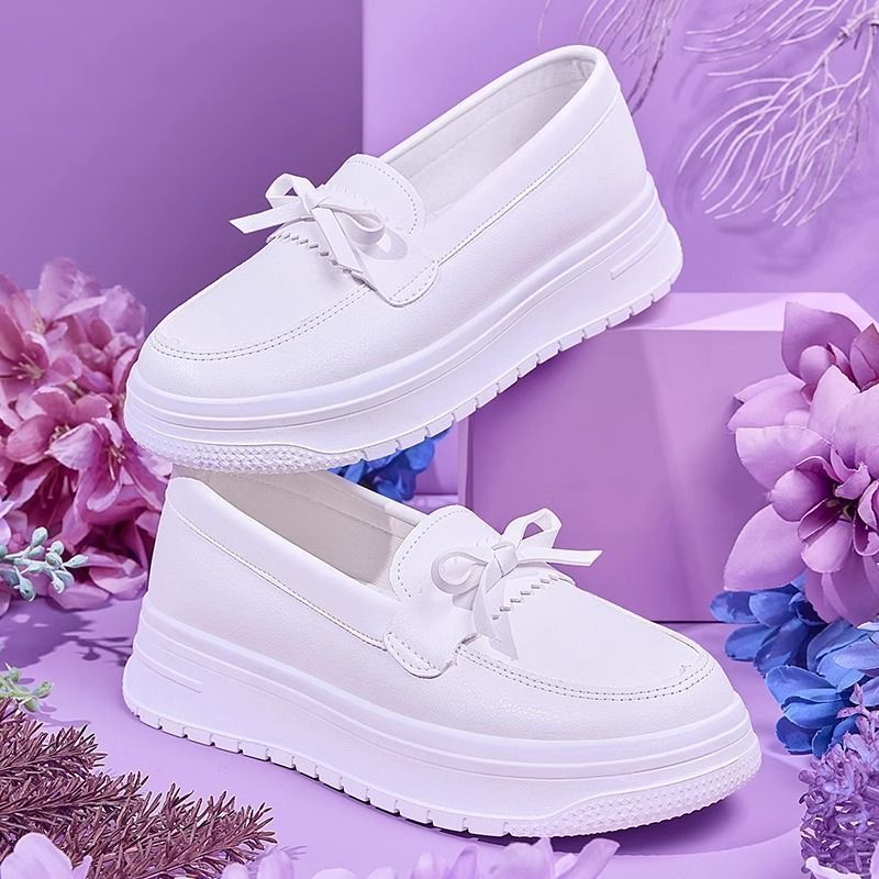 Damen Komfortable Slip-On Sneakers mit eleganter Schleife