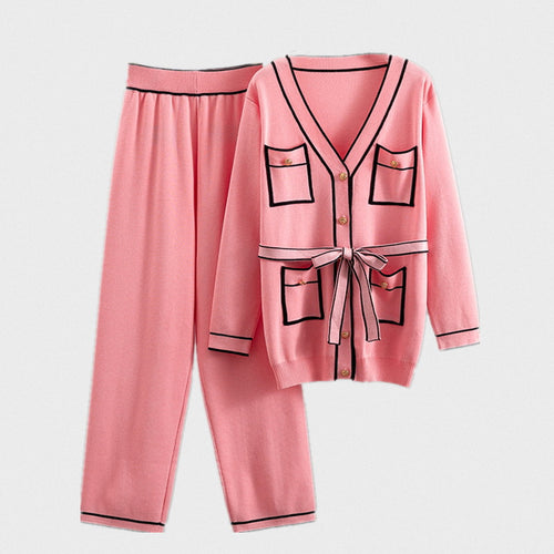 Damen gemütliches Strickanzug-Set R&B