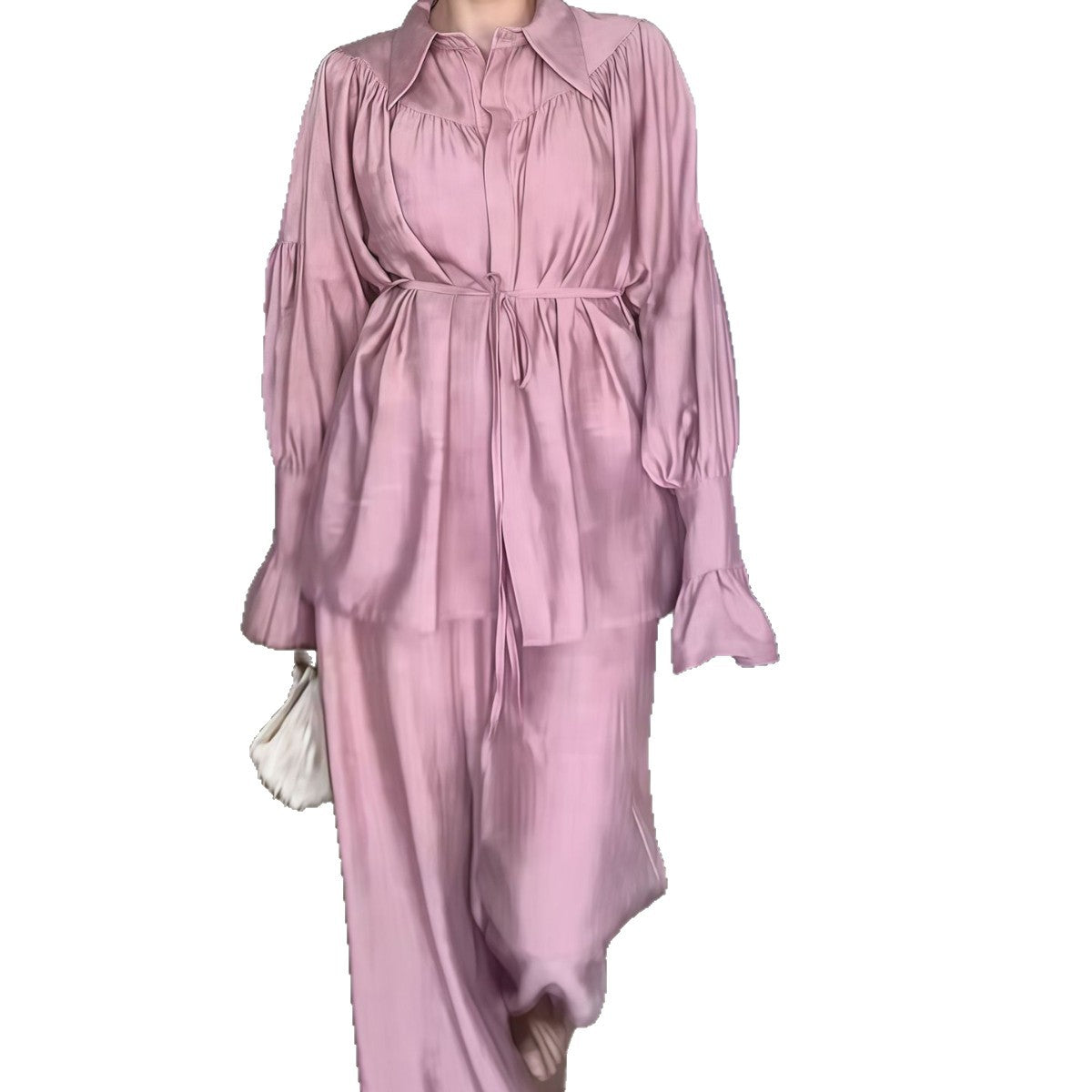 Damen Schicke Bluse und weite Hose im eleganten Look R&B