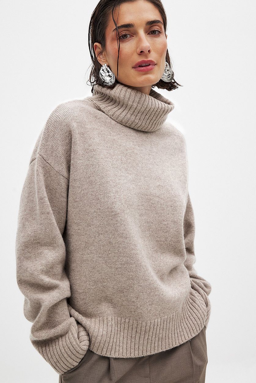 Damen feiner Rollkragenpullover aus weichem Strick R&B