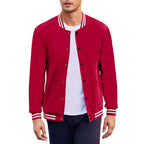 Herren Sportjacke mit kontrastierenden Bündchen und modernen Druckknöpfen R&B