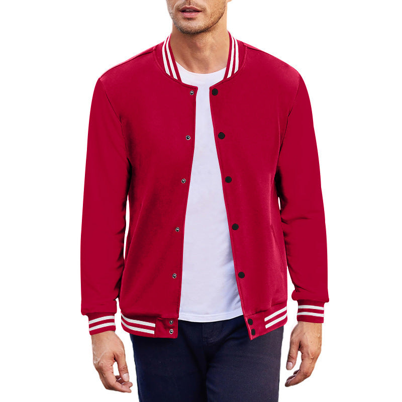 Herren Sportjacke mit kontrastierenden Bündchen und modernen Druckknöpfen R&B