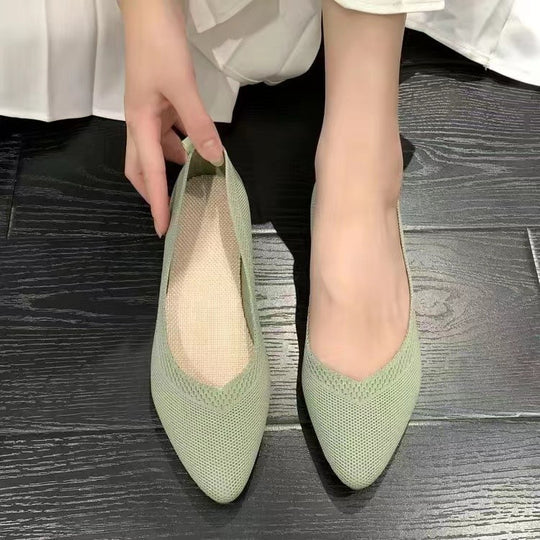 Damen elegante und atmungsaktive Ballerinas mit flexiblem Fußbett R&B