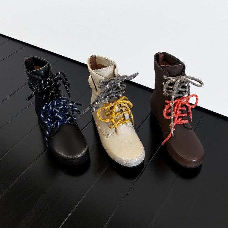 Damen Modische Schnürboots mit innovativen Zierkordeln R&B