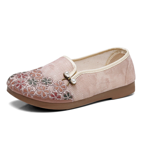 Damen Bequeme und modische Ballerinas mit feinem Blumenmuster R&B