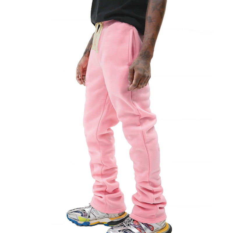 Herren nan lockere Sweatpants mit elastischem Komfortbund, Kordelzug, Fleece-Innenfutter und geradem Bein R&B