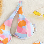 Damen Bikini mit asymmetrischem Design und modischem Farbspiel R&B