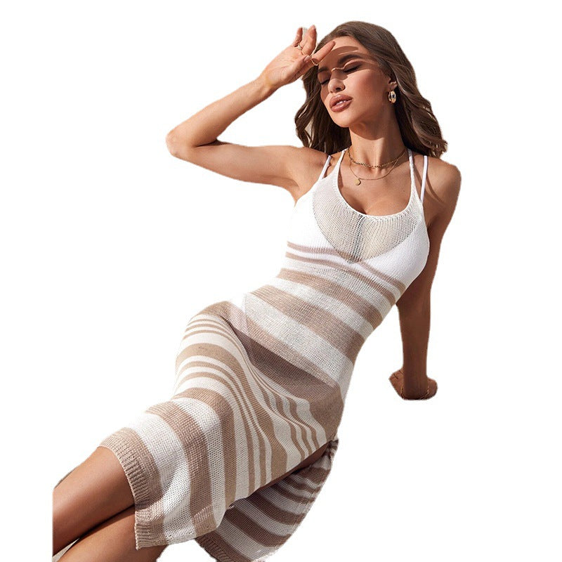 Damen Strickkleid mit seitlichen Schlitzen R&B