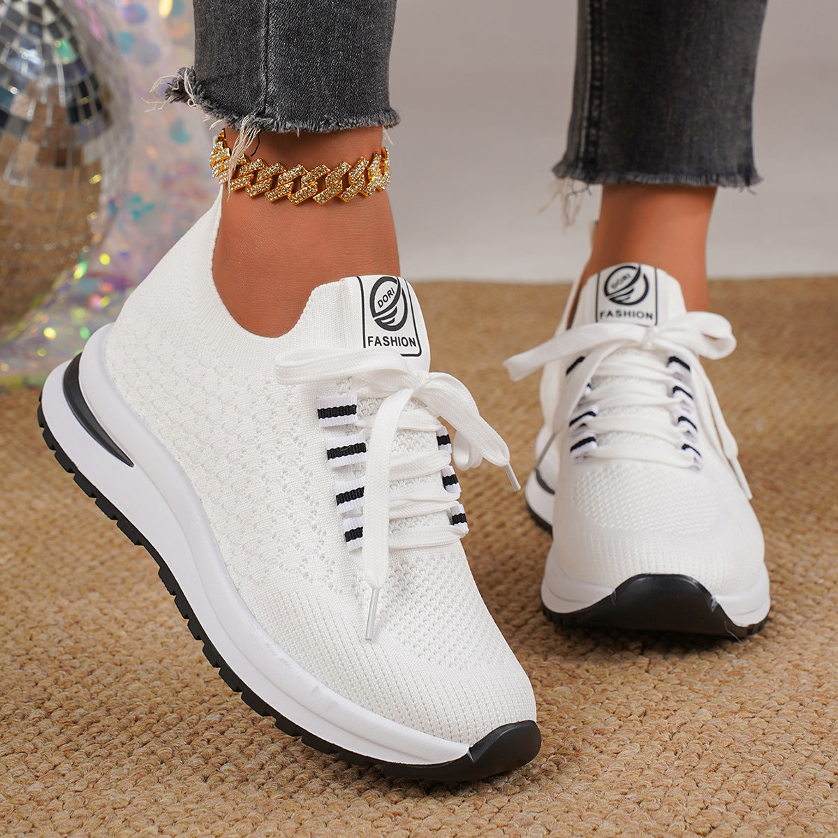 Damen Atmungsaktive Lauf-Sneaker mit flexiblem Obermaterial