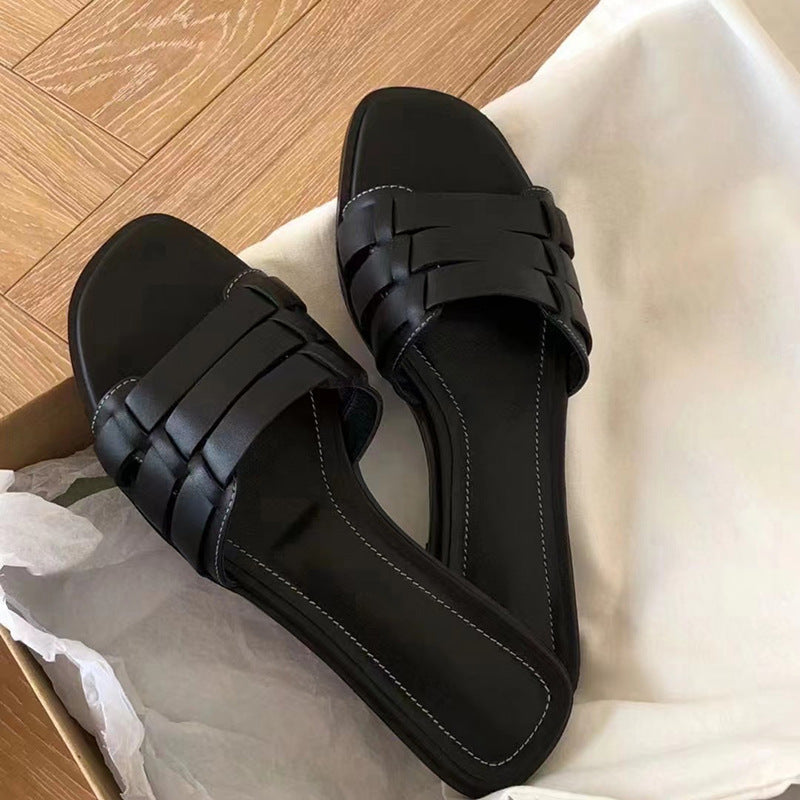 Damen Slip-On Sandalen mit elegantem Riemendesign und komfortabler Sohle R&B