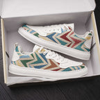 Damen Modische Sneakers mit farbenfrohem Chevron-Muster