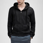 Herren Strickjacke mit Kapuze R&B
