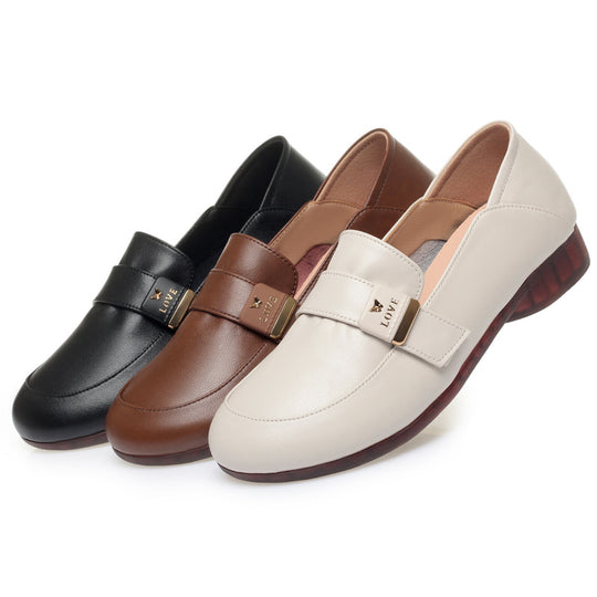 Damen Komfortable Mokassins mit eleganter Schnallenverzierung und flexiblem Fußbett R&B